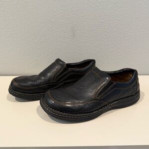 Born Loafers Slip-On Mens Size 11.5 Black Leather Shoes